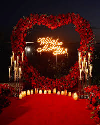 proposal at the view rooftop restaurant